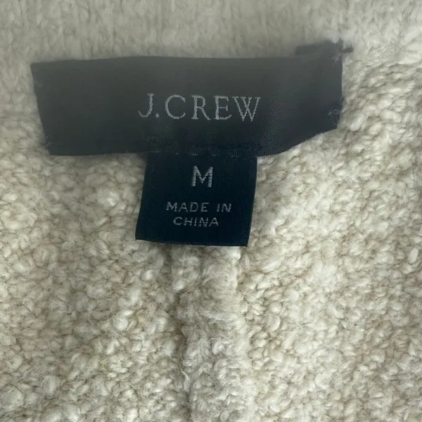 J. Crew Bouclé Texture Striped Sweater Joggers Old School Style M Cream #3198 - Image 8