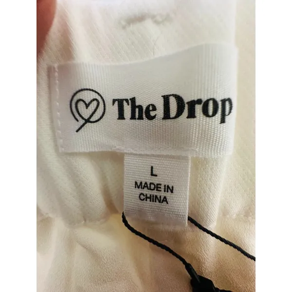 The‎ Drop Dale Suiting Shorts Womens Large Ivory Minimalist Neutral 2" Inseam - Image 6