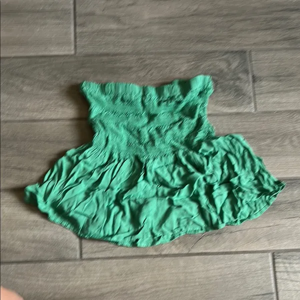 Forever 21 Teal Strapless Smocked Top - Image 5