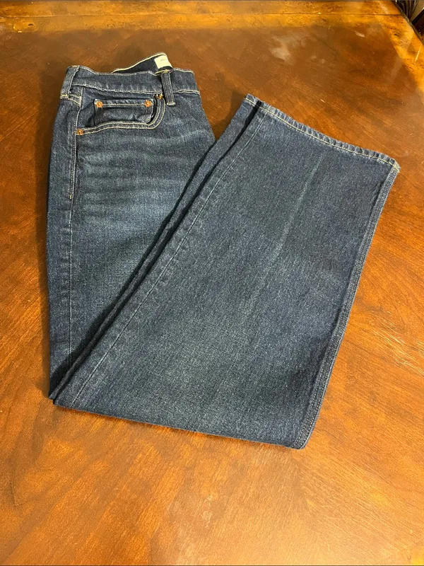Abercrombie & Fitch Dark Blue Bootcut Jeans - Image 8