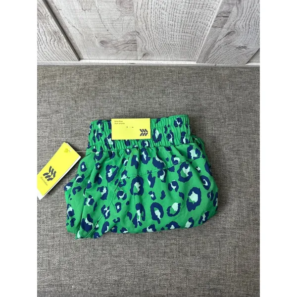 All In Motion XS Green Blue Leopard Print Active Lined Shorts - Image 10