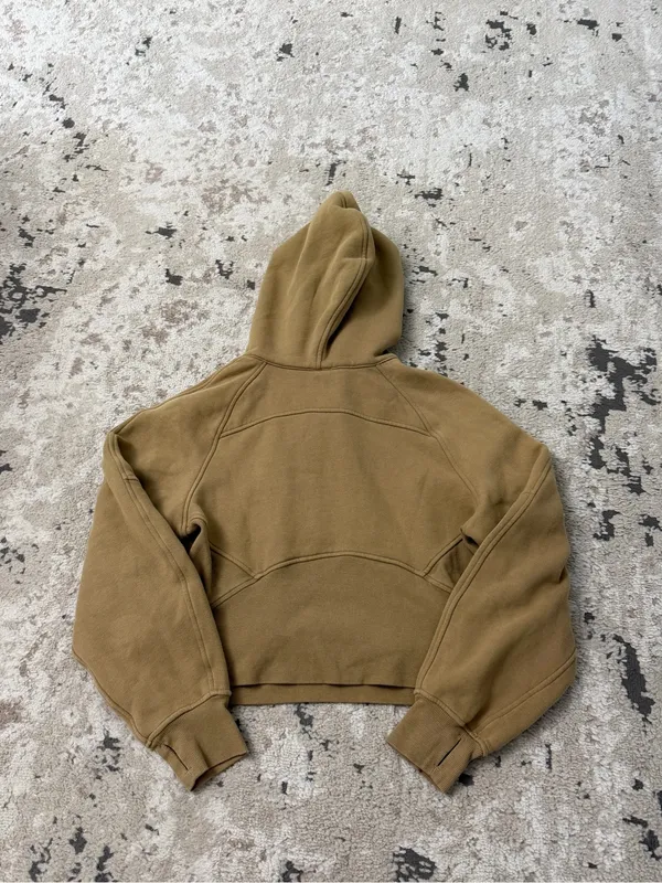 lululemon athletica Scuba Oversized Half-Zip Hoodie Size XS/S - Filbert Tan - Image 4