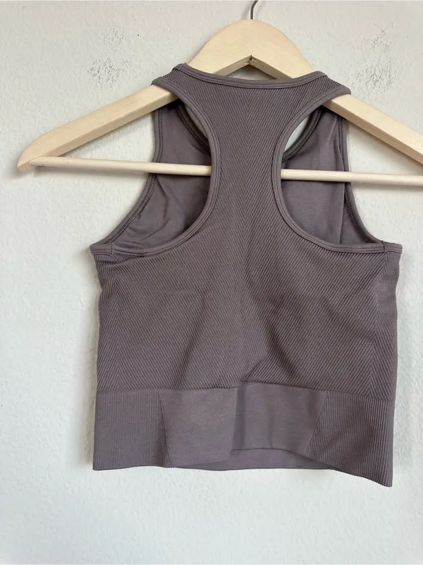Abercrombie YPB Seamless Core Rib Scuba Crop Tank - Image 7