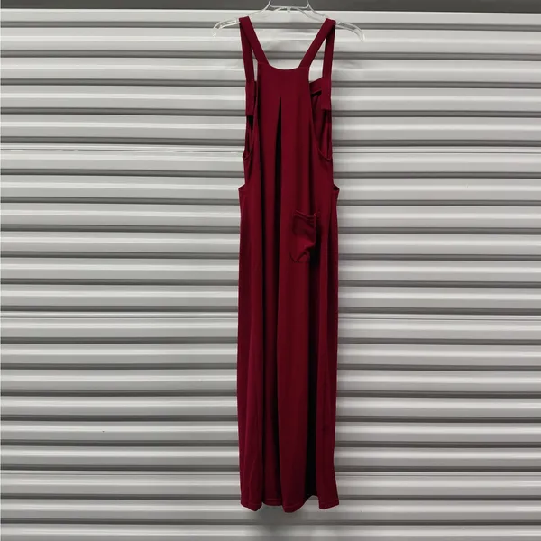 Halara Wide Leg Overalls Jumpsuit Women Small Burgundy Pockets Boxy Relaxed Fit - Image 5