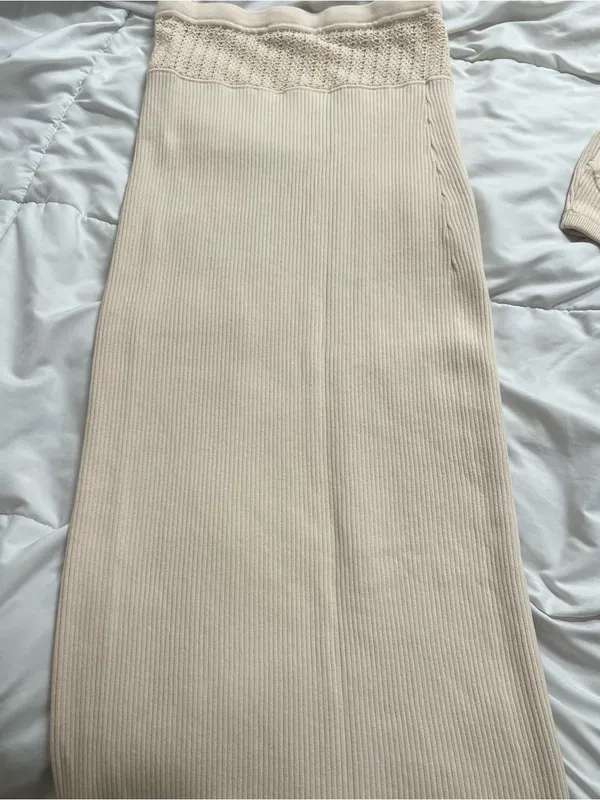 Reformation Magnolia Knit Set Ivory - Size Small - Image 7
