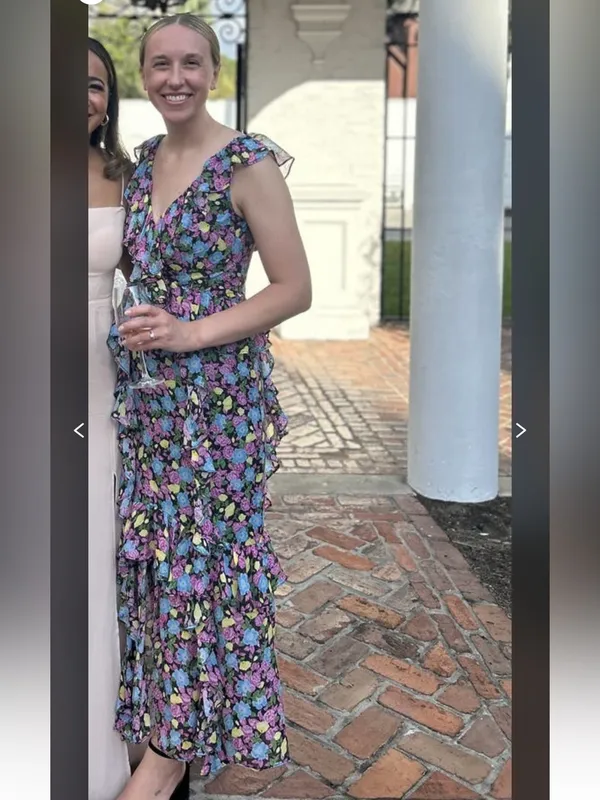 AMUR Evita Floral Ruffle Maxi - Image 3