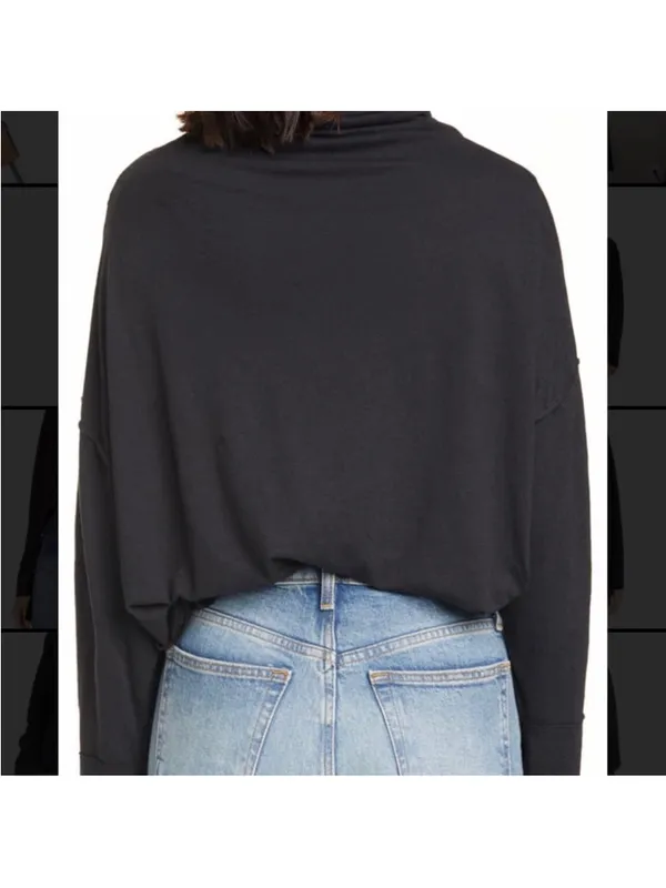 We the Free Free People Bella vista Tunic Thermal in Black Size‎ Small - Image 3