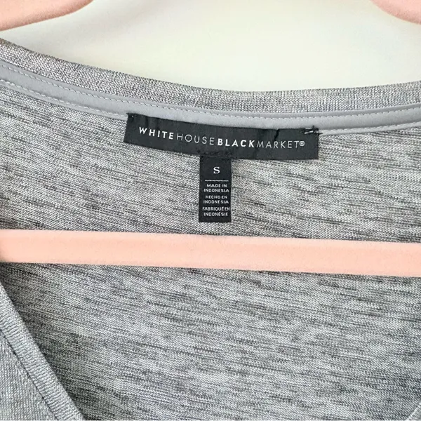 WHBM Silver V-Neck Women's Top Small - Image 5