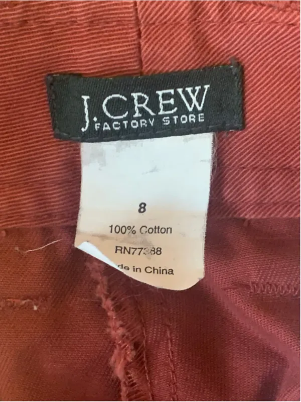 J.Crew Factory Wide Leg Pants Wine Burgundy Size 8 - Image 2