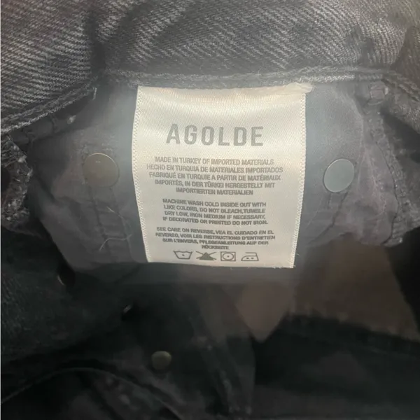 AGOLDE Black Criss Cross Jeans Size 23 - Image 9