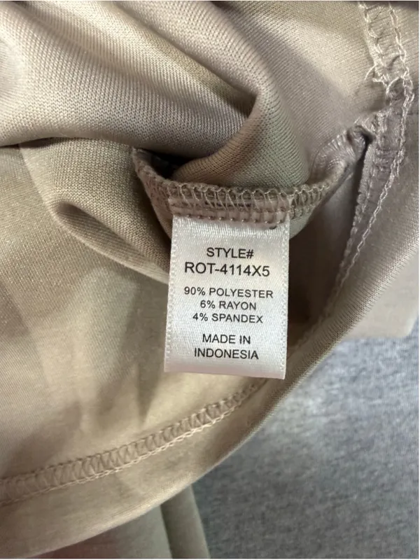 Women's Zenana Pajama Set 2X Beige - Image 4