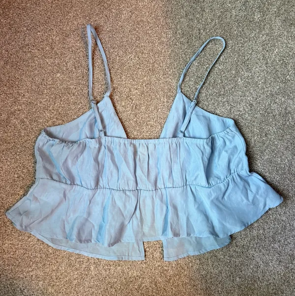 LA Hearts Light Blue Button Front Tank Top - Image 2