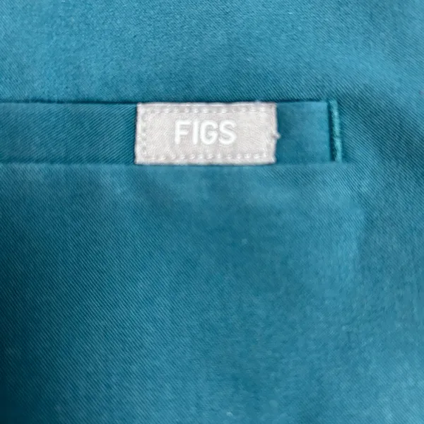 Figs Scrubs Top Womens S Teal Casma Three Pocket V Neck Technical Collection - Image 4
