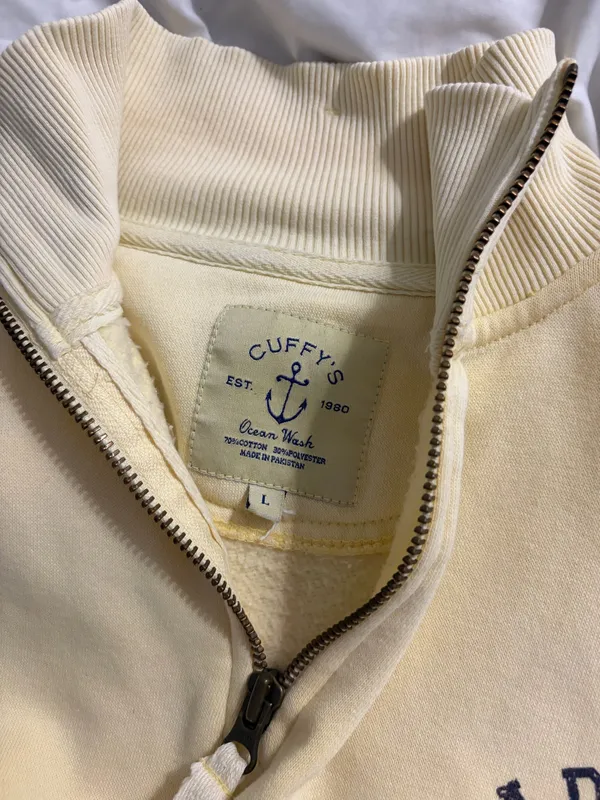 Cuffy's Cape Cod Quarter Zip Butter Yellow - Image 3