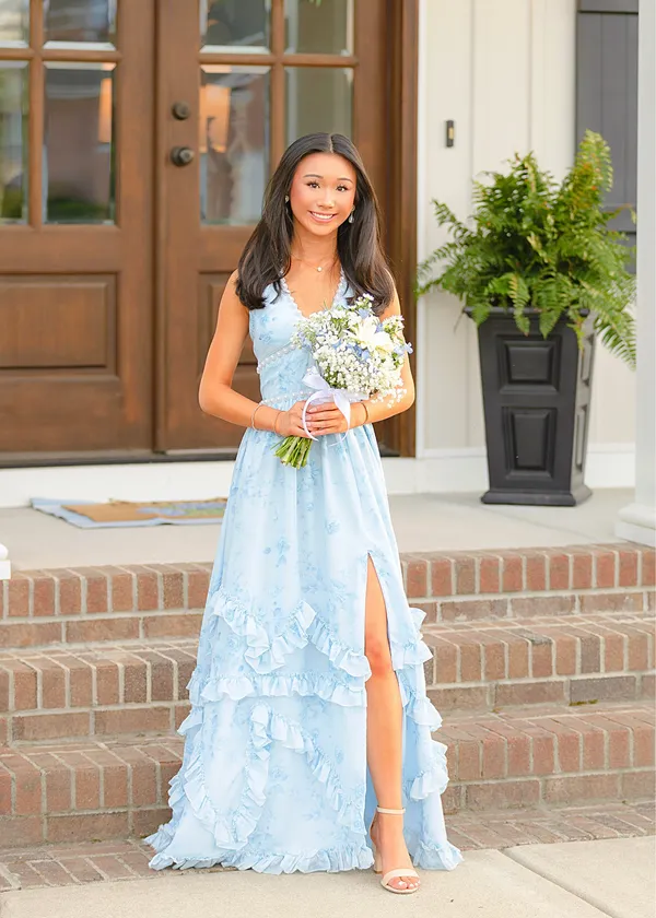 V Chapman The Scarlette Dress in Blue Tapestry Rose - Image 2
