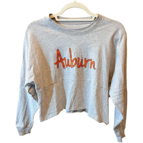 Boxercraft Auburn Tigers Cropped Boxy Tee – Women’s Small Heather Gray 🐯🧡 - Image 10