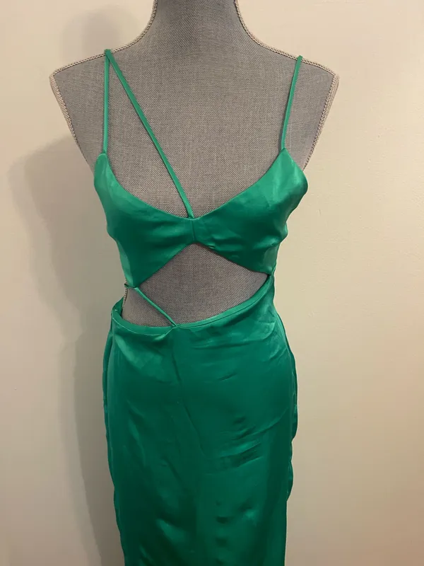 ZARA Satin Midi Dress. Size Small - Image 13