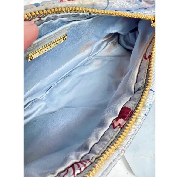 Miu Miu Baby Blue Silk Lined Clutch/Cosmetic Bag - Image 8