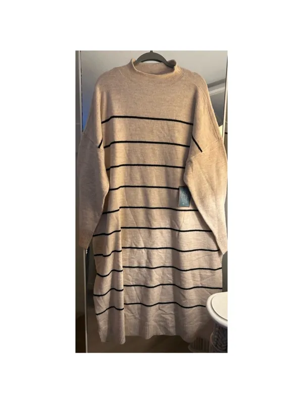 NEW ABBOTT ELEMENTARY Striped LONG SLEEVE SWEATER Dress 3X $69 - Image 3