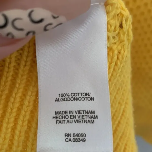 Jones New York Knitted Striped Sweater Yellow White Size M - Image 4