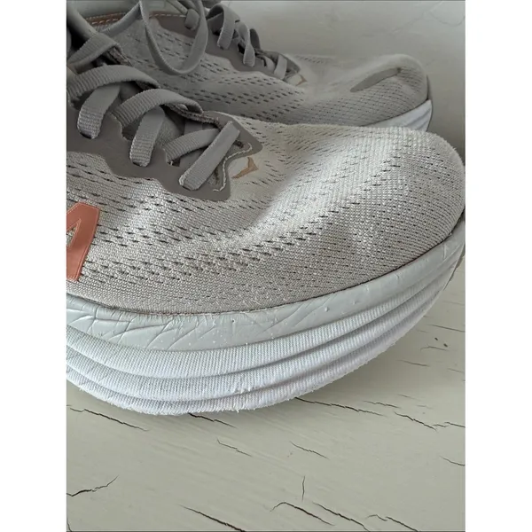 Hoka Bondi 8 Womens 10.5B Harbor Mist Lunar Rock Max Cushion Running Shoes - Image 2