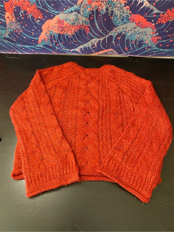 Universal Threads Chunky Cable Crewneck Sweater - Red - Image 5