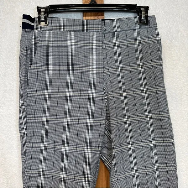 Zara Gray & White Striped High Rise Cropped Pants Size‎ S - Image 2