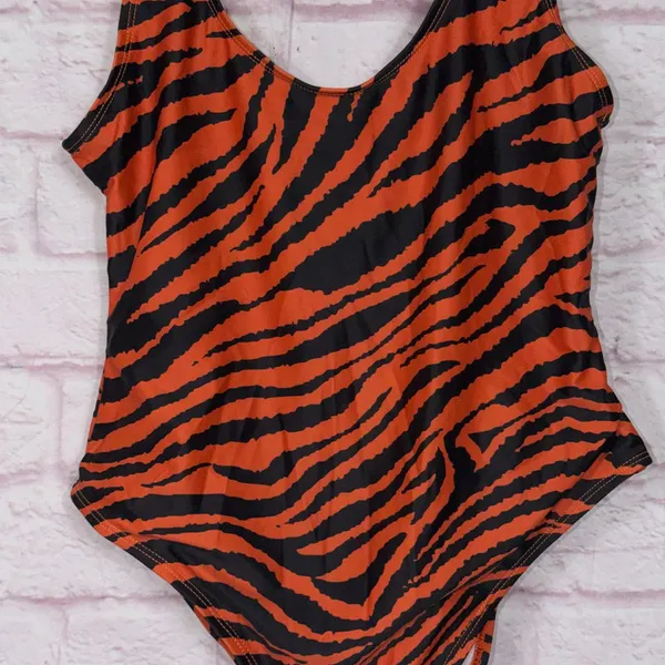 Missguided Tiger Print One-Piece Swimsuit Size 8 - Image 2