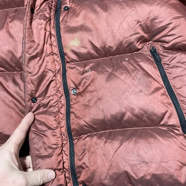 Lululemon Wunder Puff Coat Jacket Puffer 600 Down Size 4 Sunset Orange *STAINED* - Image 8