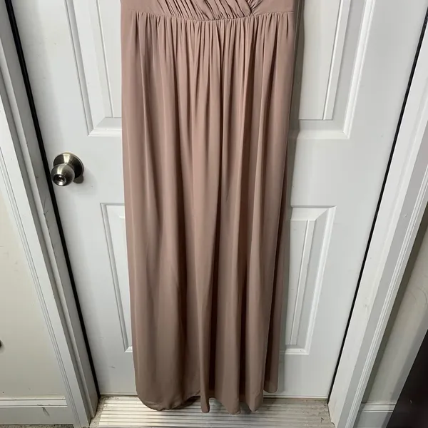 BHLDN Jenny Yoo lace mocha mousse‎ bridesmaid maxi dress size 2 wedding guest - Image 5