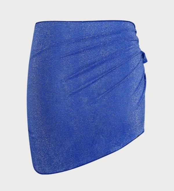 Berlook Blue Classic Lurex Cover-Up Skirt 32 - Image 5