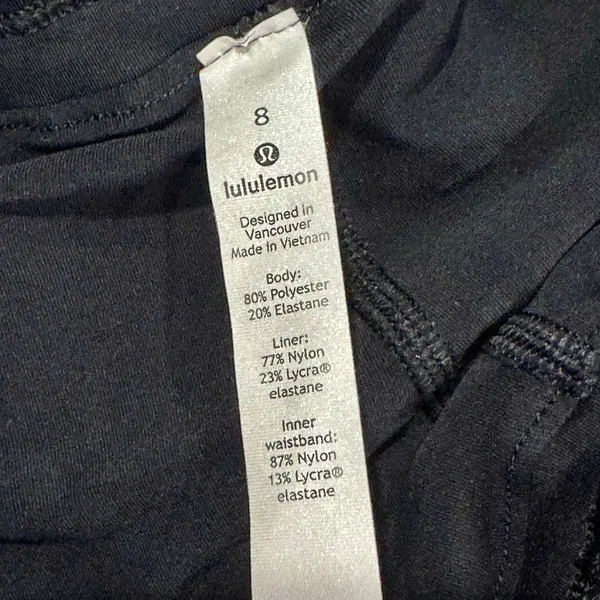 Lululemon x Peloton Black 2 in 1 Running Shorts Bike Short Liner Size 8 - Image 5