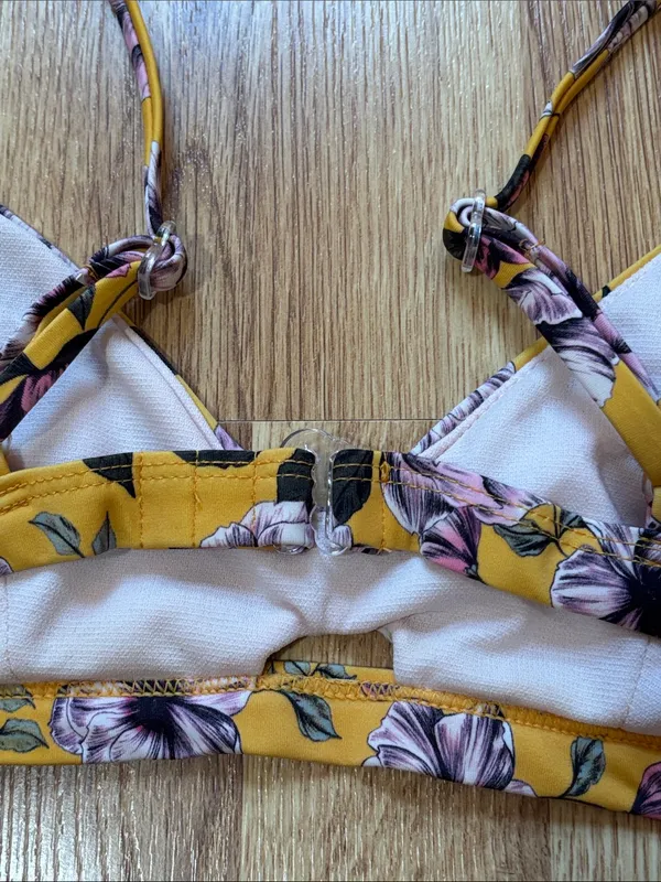 No Boundaries Yellow Floral Bikini - Image 5