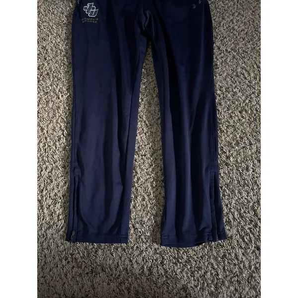 Under Armour Women's Navy Blue Fitted "JCU women's soccer" Athletic Pants Size L - Image 3