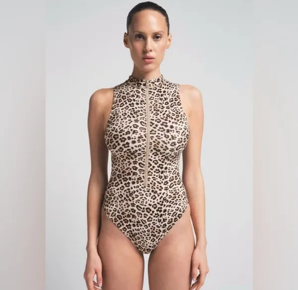 SKIMS Zip Up One Piece Swimsuit XS - Image 6