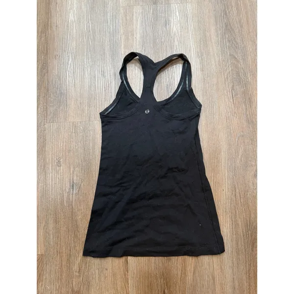 Lululemon Athletica‎ Black Racerback Tank Top Women's Athletic Workout Yoga - Image 2
