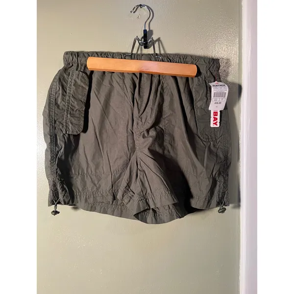 Unionbay Women's Size Large Luca Kale Parachute Shorts Dark Green Cotton Nylon - Image 4