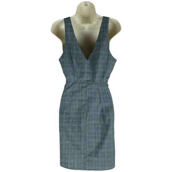 Show me Your Mumu Gray Arlette Plaid Mini Dress Button Front Size M - Image 7