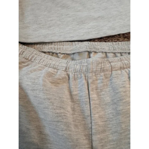 Harmony Balance 2 Piece Lounge Set Crop Top Wide Leg Pants Gray Size Small NWT - Image 3