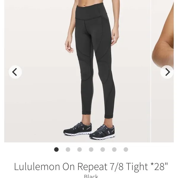 Lululemon On Repeat 7/8 Tight *28” Black‎ Leggings 4 - Image 3