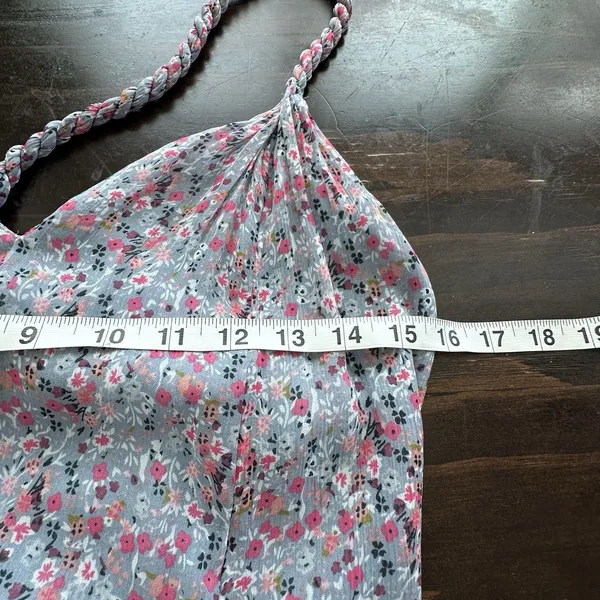 ASTR The Label Dress Sz S Chiffon Strap Maxi Dress Tiered Open Back Floral - Image 10