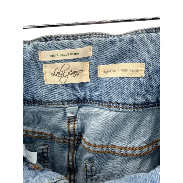 Lola Reese Jeans High Rise Wide Leg Crop Jeans‎ Light Wash Belted Womens Size 30 - Image 7