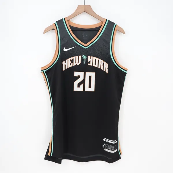 Nike New York Liberty Sabrina Ionescu #20 Explorer Edition Jersey Black - Image 2