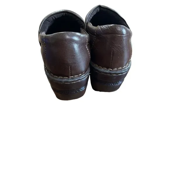 BOC dark brown leather‎ upper Peggy Clogs sz 8 - Image 7