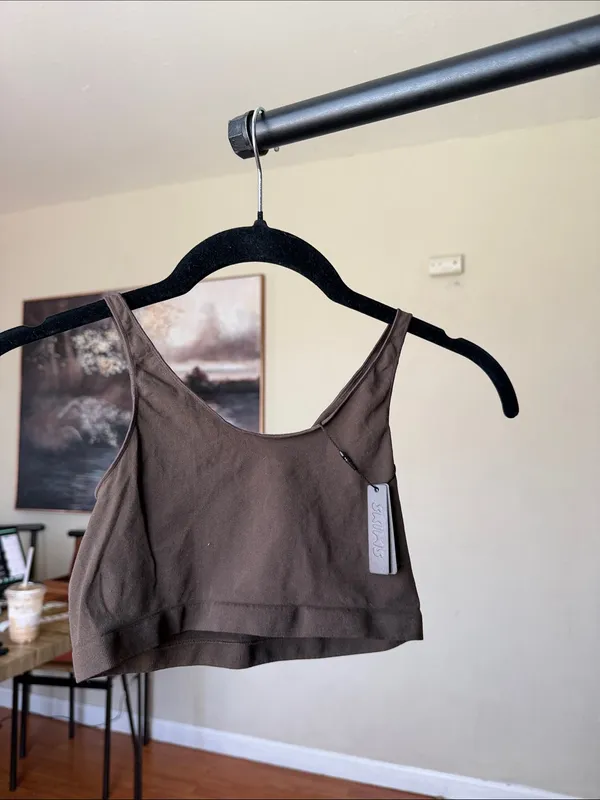 SKIMS (Black-S/M-NWT) Seamless Bra brown - Image 4