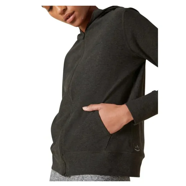 Beyond Yoga Spacedye Everyday Full Zip Hoodie Heathered Darkest Night Sz Medium - Image 9