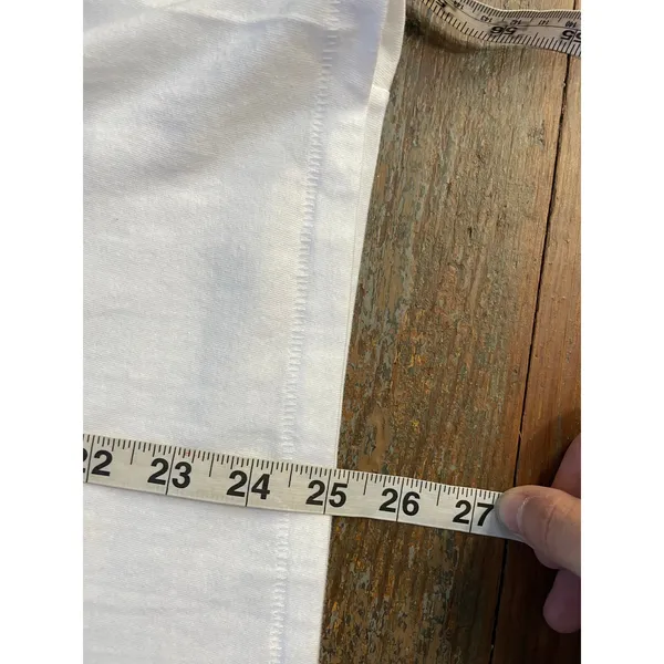 nuuds White Oversized Boxy Cotton Tee XL Minimalist Modern Basic - Image 11
