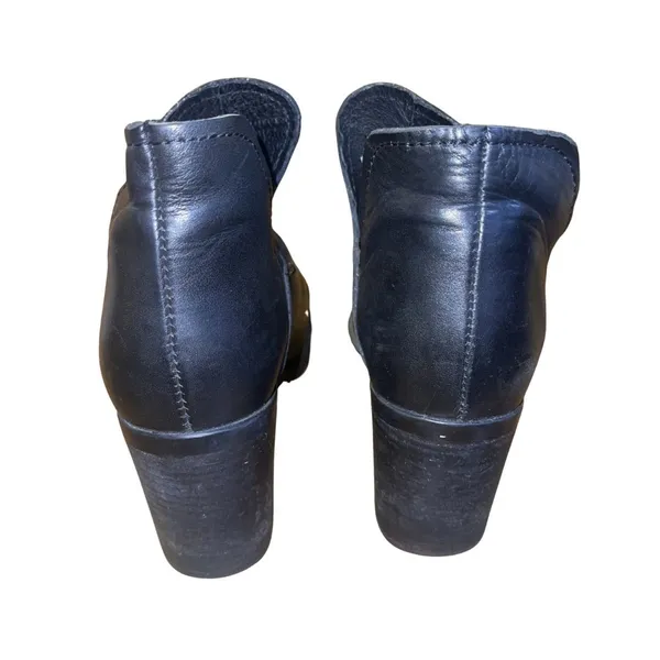 Steve Madden Petra Open Side Bootie Leather Boots SZ 8 Block Heel BOHO Chic - Image 3