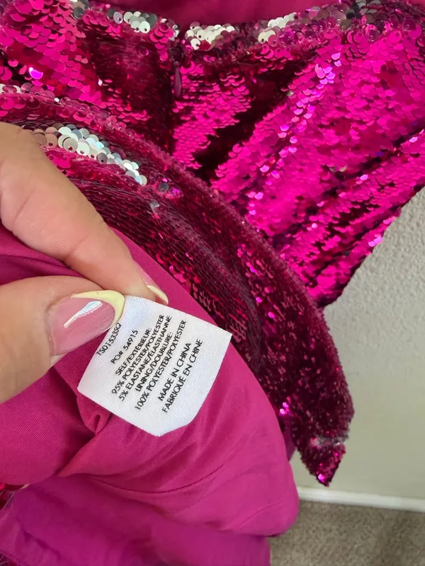 Derek Lam 10 Crosby Sequin Reversible‎ Cocktail Dress Hot Pink Womens Size 4 - Image 10