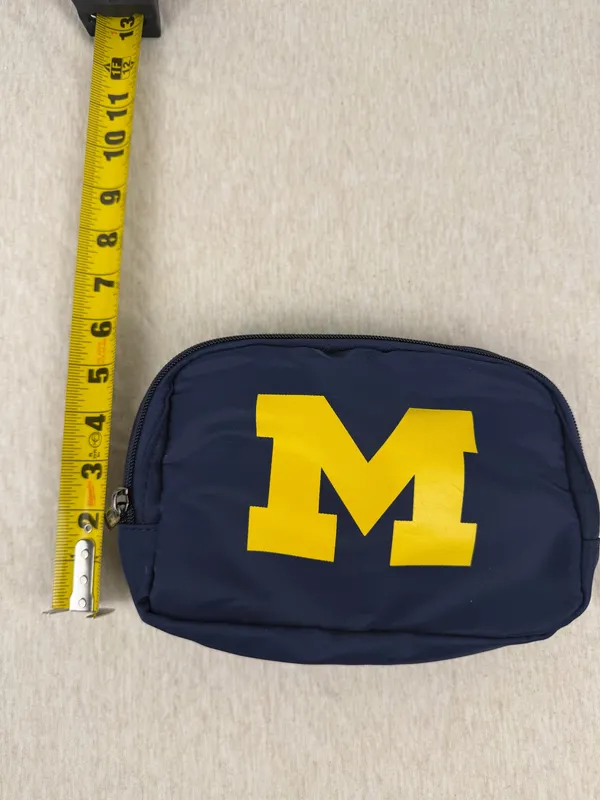 Michigan Wolverines AeroLOFT Belt Bag Crossbody Navy Maize Block M - Image 6